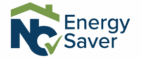 Logo with "NC" and a green roof shape above, next to the words "Energy Saver" in blue and green text.